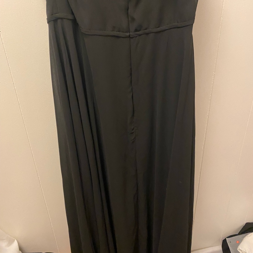 NWT Bill Levkoff Black Chiffon V-neck A-line Dress - Picture 8 of 8